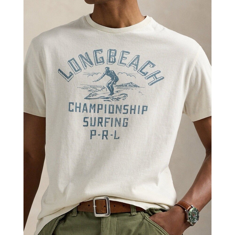 Polo Ralph Lauren Long Beach Surfing Cotton T-Shirt Sz: XXL